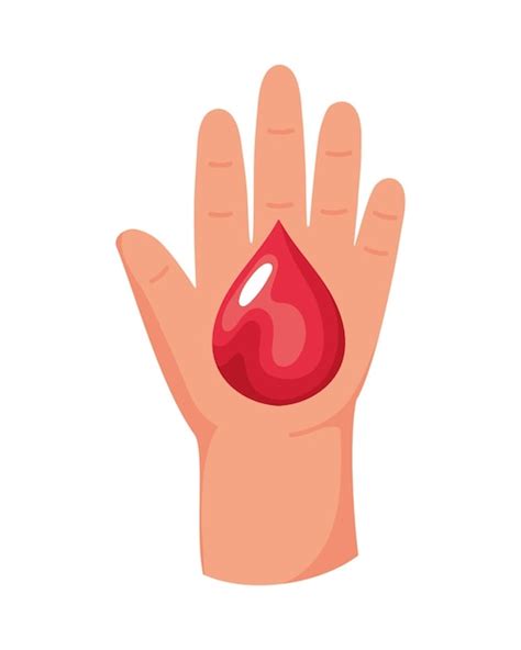 Free Vector | Hand with blood drop