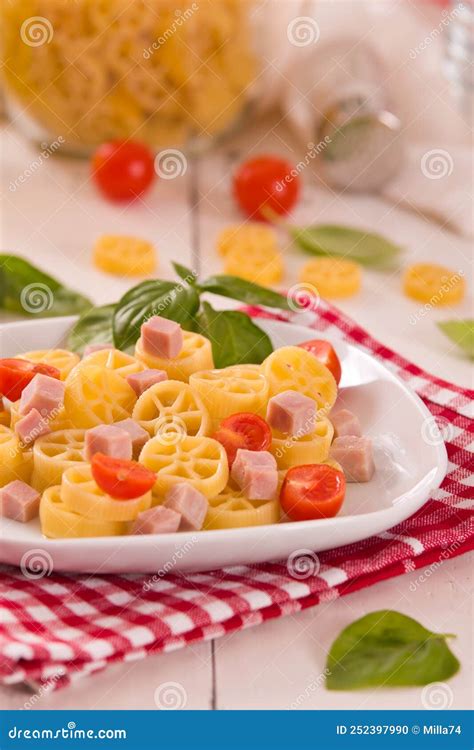 Ruote Pasta With Cream Sauce Stock Photography | CartoonDealer.com ...