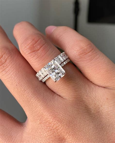 wedding band ideas for radiant cut 3