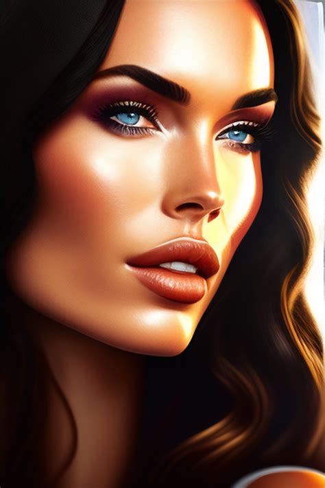 Lexica - Megan fox closeup of face. licking lips. hyperrealistic