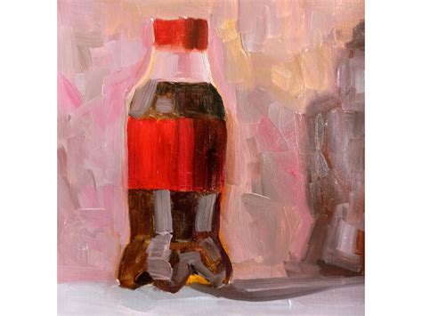 Coca Cola Painting Food Original Art Coke Bottle Oil Painting Small ...