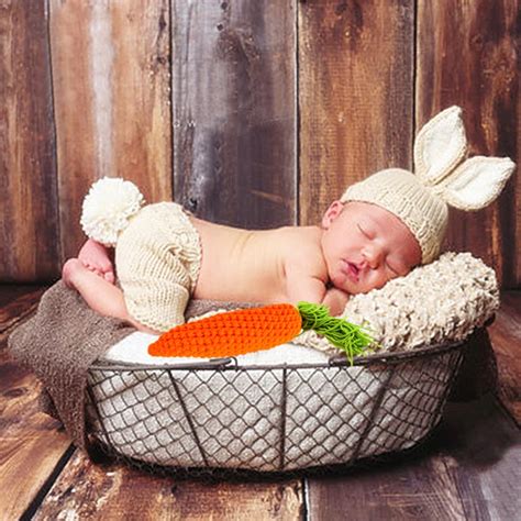 Rabbit-Baby-Photo-Clothes-Outfits-Adorable-Bunny-Hat-Pants-Set-With ...