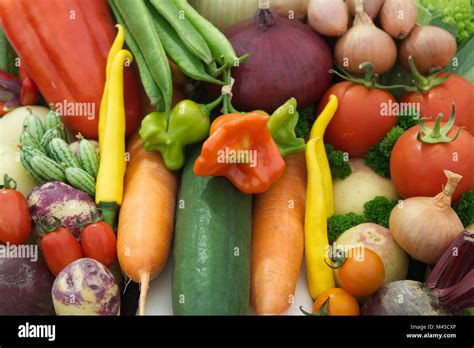 fresh vegetable display stock photo alamy