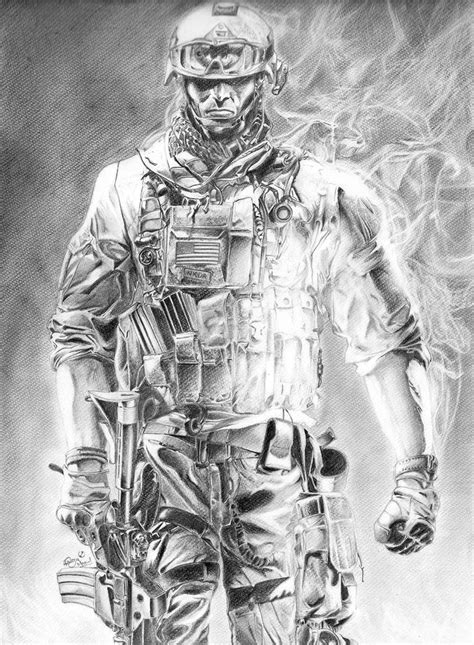 Battlefield 3 Soldier Pencil Sketch by Megaman-EX on DeviantArt