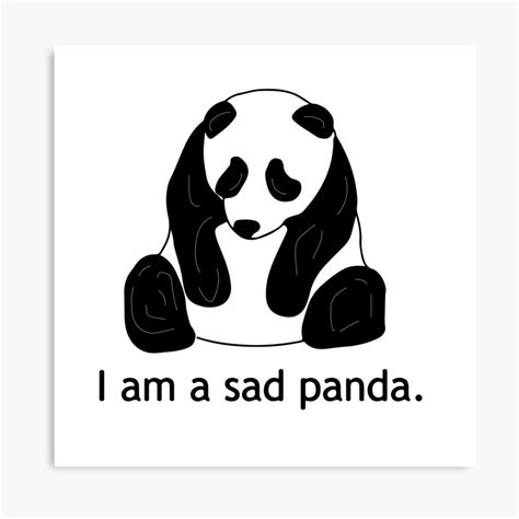 "Sad Bear Panda Frowning" Canvas Print by sadpanda519 | Redbubble