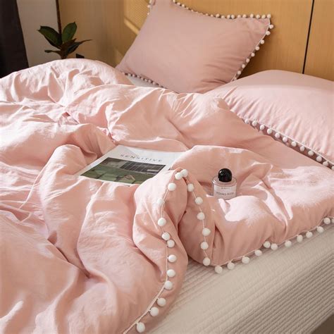 Amazon.com: Bedbay Cute Preppy Bedding Boho Aesthetic Pink Comforter ...