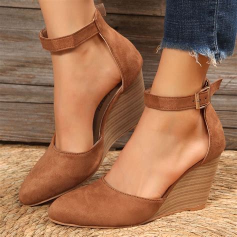 gulas womens closed toe platform wedge sandals chunky heels