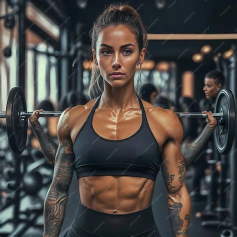 Premium Photo | Bodybuilder women in the gym showing their figure