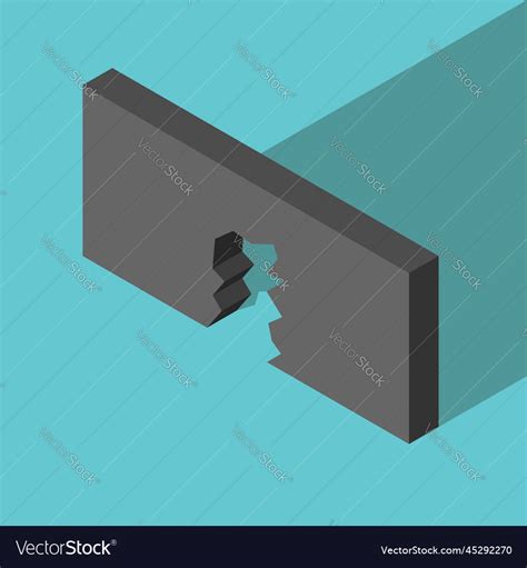 isometric gap  wall royalty  vector image