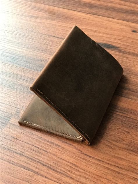 Personalized Bifold Leather Wallet, Unisex Wallet, Minimalist Leather ...