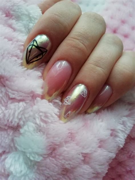 Розовый маникюр, розовые ногти, pink nail, гель лак, втирка, ринунки на ...