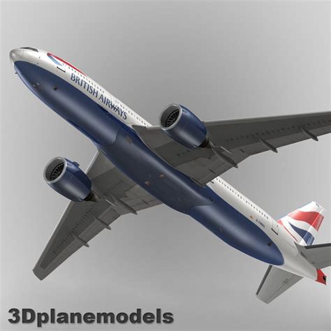 Боинг 777-200ER British Airways 3D Модель $250 - .3ds .cob .dxf .flt ...