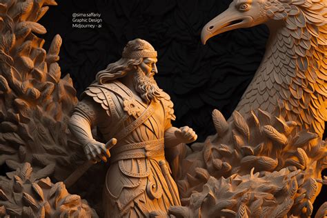 Imaginary image of Shahnameh characters on Behance