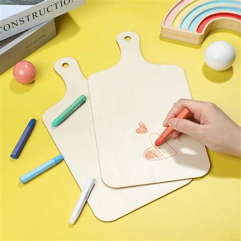 2/20PCS Blank Mini Wooden Cutting Boards, DIY Paddle Style Home ...