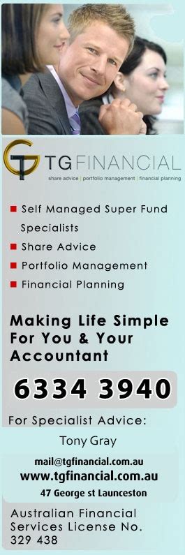 tg financial stockbrokers  george st launceston tas  yellow