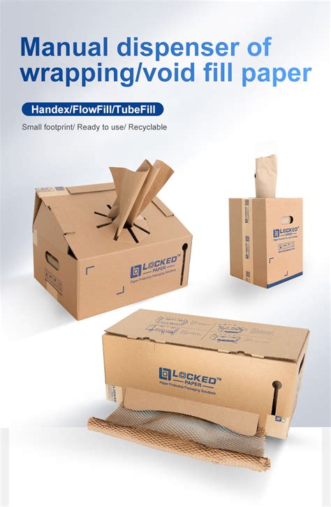 handexflowfilltubefill manual dispenser  wrappingvoid fill paper