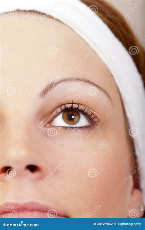 Young woman with eyes open stock photo. Image of ideas - 38929842