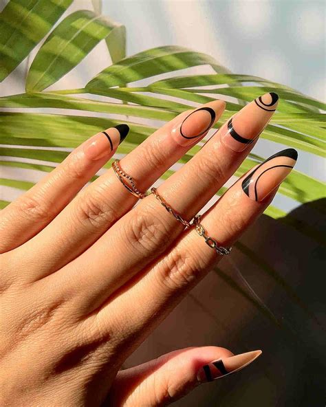 thin black french tip nails 2