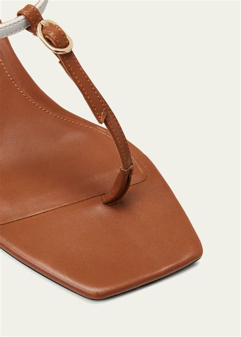 Toteme Bicolor Kitten-Heel Leather Sandals - Bergdorf Goodman