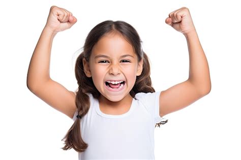 Premium AI Image | a girl with her arms up
