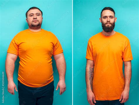 portrait  man    weight loss sport  fast food sport