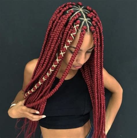 30 Stunning Red Box Braid HairStyle Ideas - Hood MWR