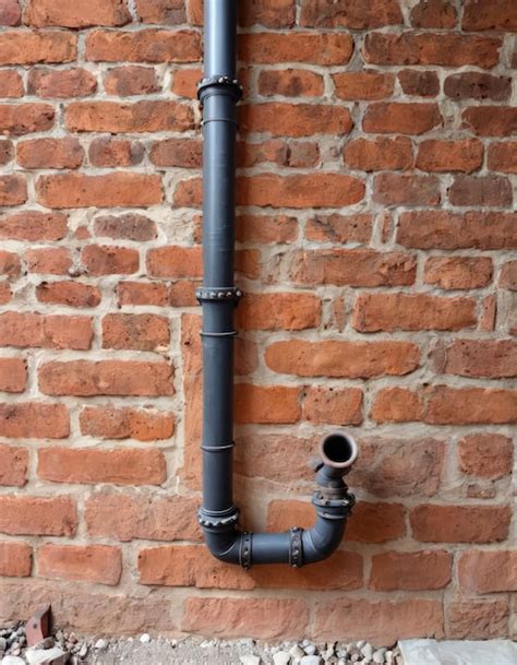 Premium AI Image | Pipe on the brick wall leading nowhere