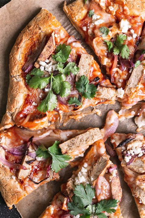 vegan bbq chicken pizza gluten  healthy  vittles