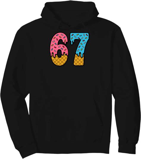 67 Ice Cream Drip Meme Funny Six Seven Gen Alpha Slang Hoodie ,Full