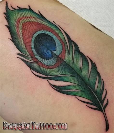 Color Peacock Feather Tattoo by Marissa Falanga: TattooNOW