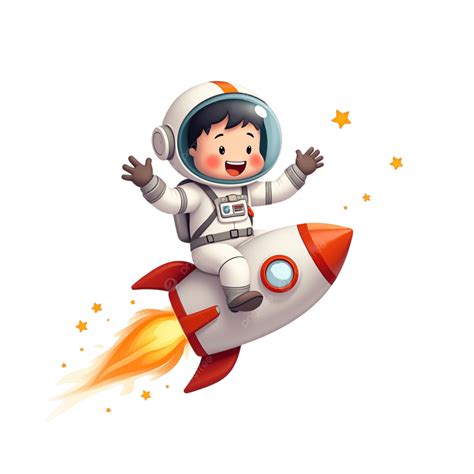 Clip Art Kartun Roket Dan Astronot, Astronaut, Roket, Ruang Angkasa PNG