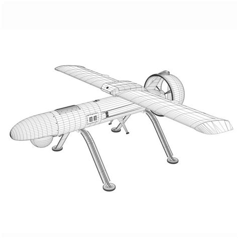 Pchela-1T Drone - Russian UAV 3D Model by panaristi
