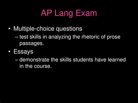 ap language  composition exam powerpoint