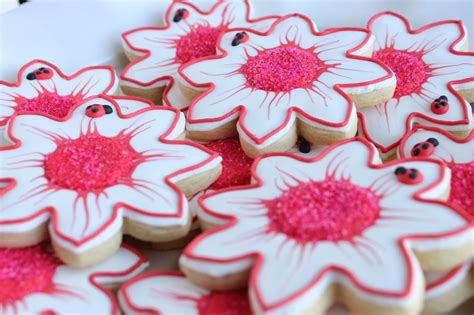 Sugar Bea's Blog: Lady Bug and Flower cookies {little girl birthday}