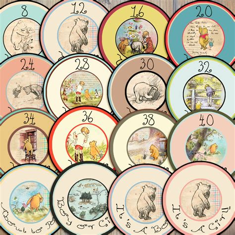 16 Classic Vintage Pooh Bear Piglet Illustration by CraftyParfait