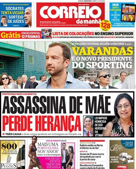 Veja a capa do CM de Hoje! | Capas de jornais, Sporting e Capas