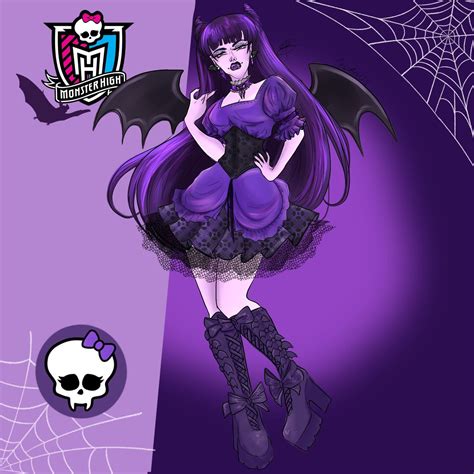 Redesigned Draculaura and Elissabat 💜🖤🩷 art by me : r/MonsterHigh