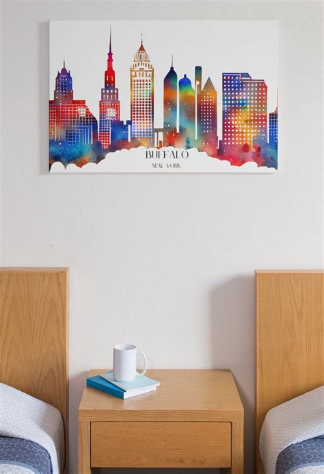 Buffalo Skyline Buffalo City Skyline Buffalo Poster Buffalo Wall Art - Etsy