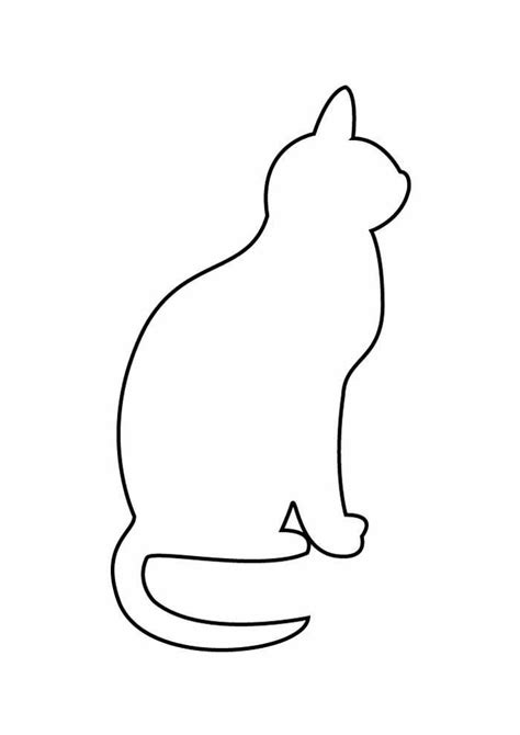Шаблон кота для вырезания из бумаги