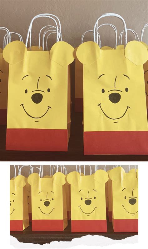 winnie  pooh diy candy party paper bags baby boy st birthday