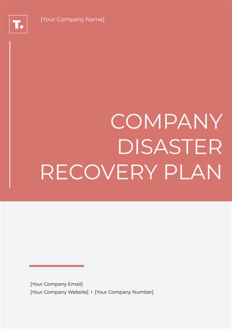 Free Company Disaster Recovery Plan Template to Edit Online