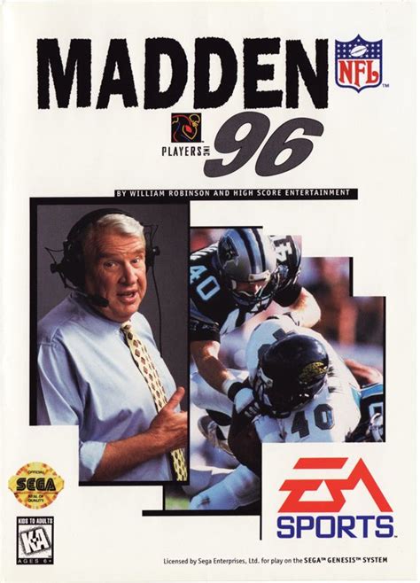 Madden NFL 96 (1995) box cover art - MobyGames