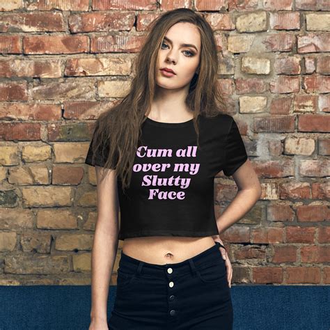 In Vein® Cum All Over My Slutty Face Crop Top Slut Clothes Wear Trashy
