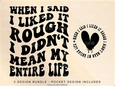 When i said i liked it rough svg adult humor svg strong women png svg