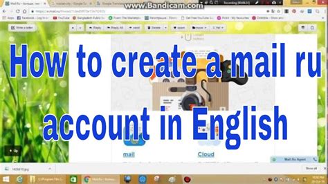 How to create a mail ru account in English version - YouTube