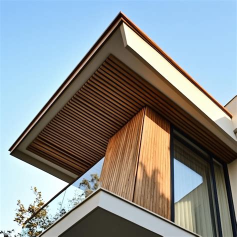 wooden parapet roof premium ai generated image