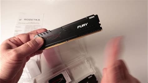 Распаковка оперативка HyperX DDR4-3200 16384MB (Kit of 2x8) Fury Black ...