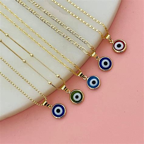 Protection Necklace, Evil Eye Necklace, 18K Gold Filled Evil Eye ...