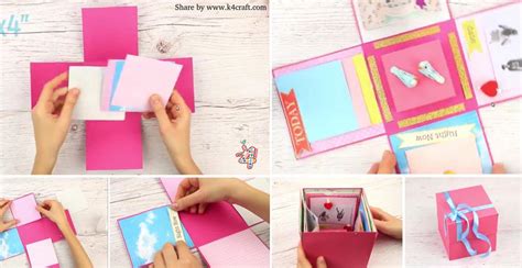DIY Exploding Box for beginners - Step by step (Tutorial) - K4 Craft