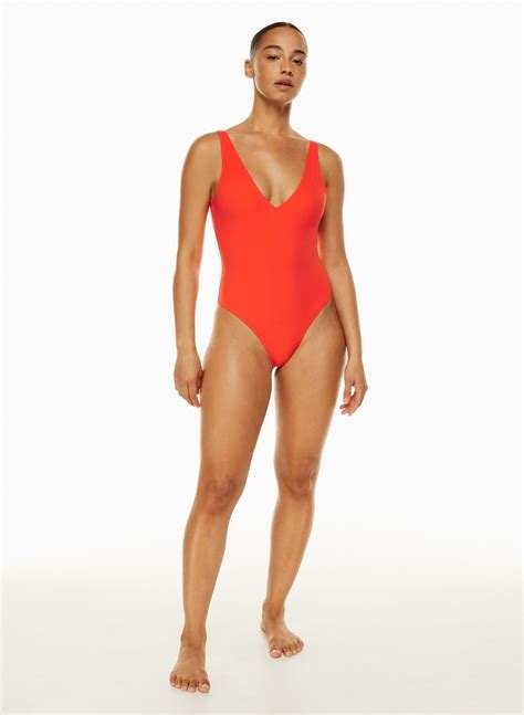 Babaton V-NECK ONE PIECE | Aritzia CA